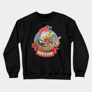 cute smiling rooster Crewneck Sweatshirt